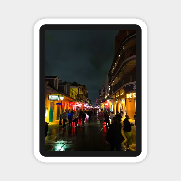 The Colours of Bourbon Street Magnet by Steves-Pics