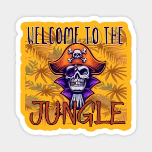 Welcome to the Jungle Pirate Skull Magnet