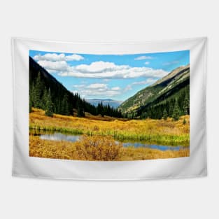 Autumn Lake in the Rockies Tapestry
