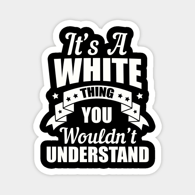 White Thing Magnet by moclan