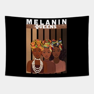 Melanin Queens Afro Black Pride Tapestry