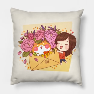 Floral Love Letter Pillow