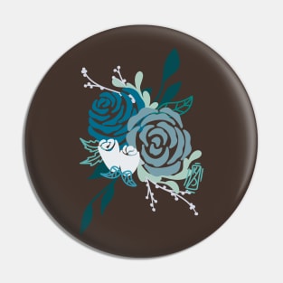 Icy Roses Pin