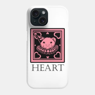 Love Ferret In Pink - Heart Quote - Black Outlined Version Phone Case