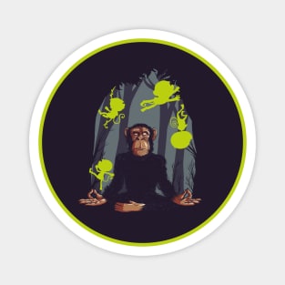 Yoga Mom Chimp- Cheeky Chimp Kids Magnet