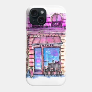 COFFEE SHOP PAINTING Phone Case