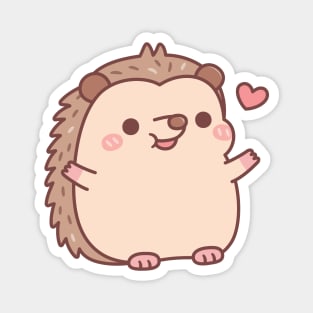 Cute Happy Little Hedgehog Magnet