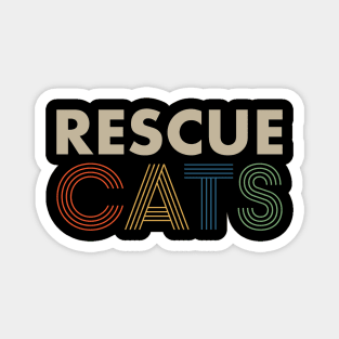 Retro Font Rescue Cats Magnet