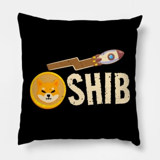shiba inu coin - rocket Pillow