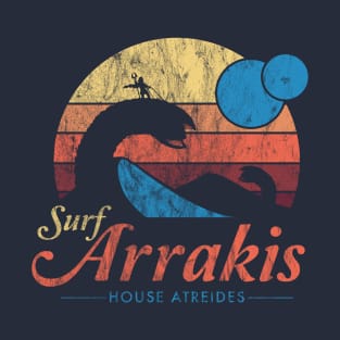 Visit Arrakis - Vintage Distressed Surf - Dune - Sci Fi T-Shirt