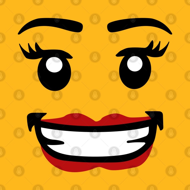Lego Minifig Smiles and Lippy by Neon-Light