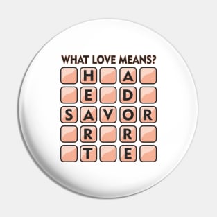 Scrabble Board with Love Pin
