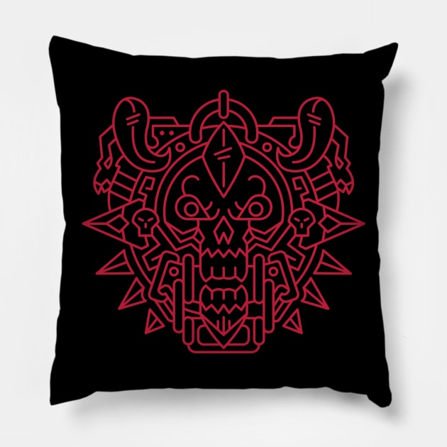Knight of Death — Class Crest (color) Pillow by dcmjs