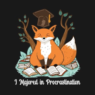 I Majored in Procrastination Graduate Funny Graduation Day T-Shirt