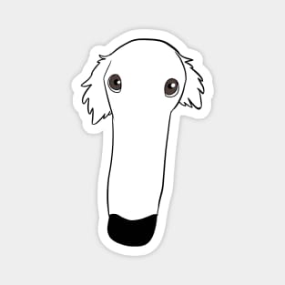 Borzoi dog cute face - the long nose dog Magnet