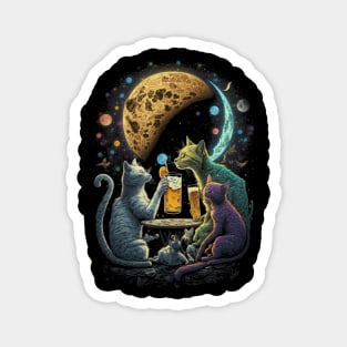 Space Cat Friends Magnet