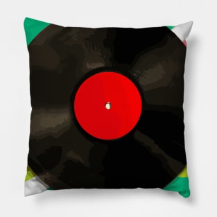 Retro Vinyl Record Colorful Pillow