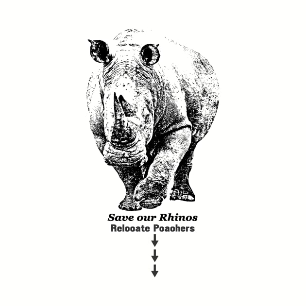 White Rhino with Anti-Poaching Message | African Wildlife by scotch