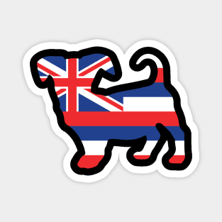 Chiweenie Dog Lover Hawaii Flag Magnet