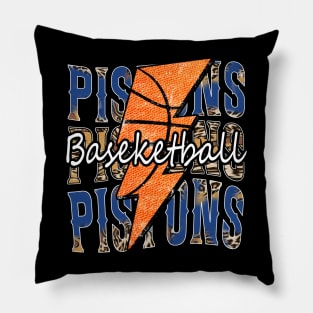 Graphic Basketball Pistons Proud Name Vintage Pillow