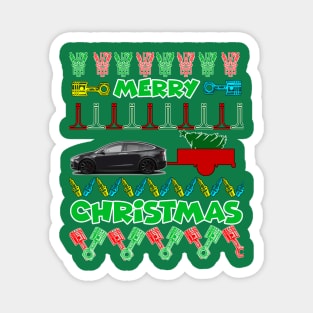 Merry chrismas, car guy, car enthusiast merry chrismas (Tesla) Magnet