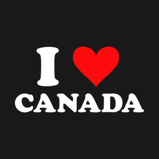 I Love Canada with red heart T-Shirt