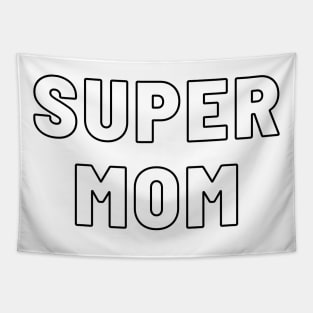 Super Mom Hollow Typography Tapestry