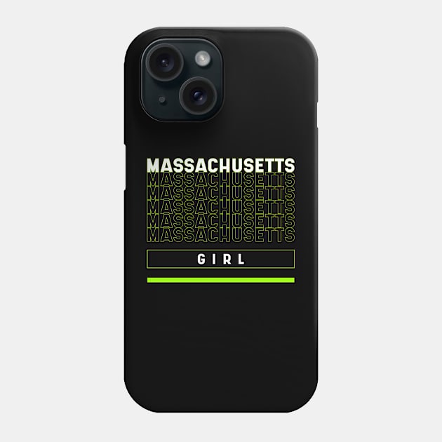 Massachusetts - girl states gift Phone Case by Diogo Calheiros