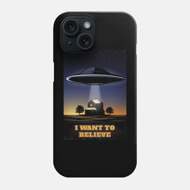 Vintage colored ufo Phone Case by carriekaufman