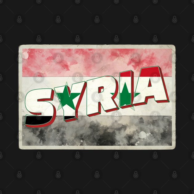 Syria Vintage style retro souvenir by DesignerPropo