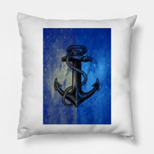 Blue Anchor Pillow