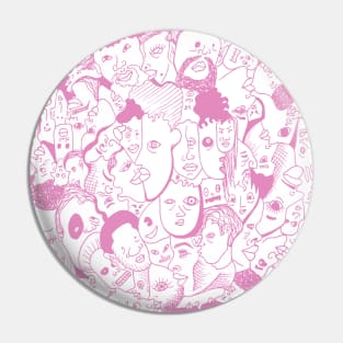 Light Pink Many Faces Pin