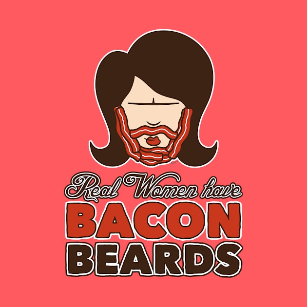 Bacon Beard (women's version) by mikehandyart