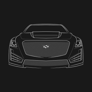 2018 Cadillac CTSV - front stencil, white T-Shirt