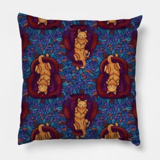 Cute Couch Potato Cat Pattern Pillow