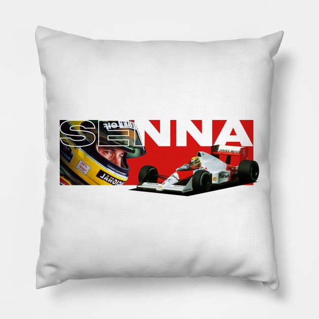 Ayrton Senna MP4 Pillow by F1LEAD