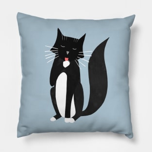 Washing Tuxedo Cat Pillow