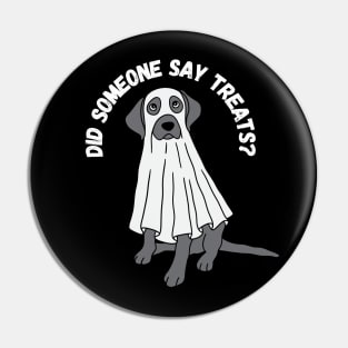 Did someone say treats? Halloween, dog, labrador, ghost Pin