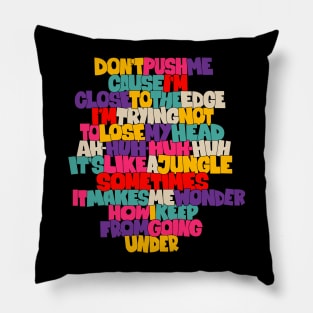 Unleash the Message: Grandmaster Flash Tribute Design with Wildstyle Block Letters Pillow