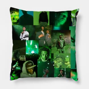 green rap collage Pillow