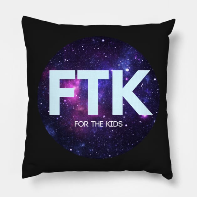 FTK Circular Galaxy Pillow by annmariestowe