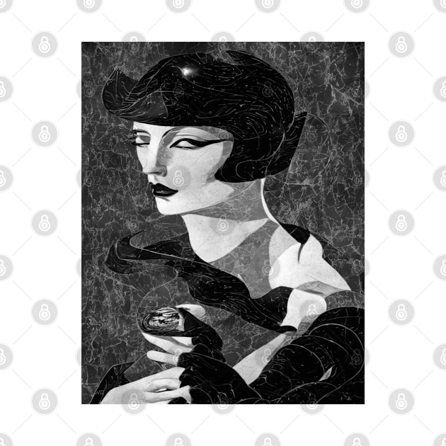 Art deco abstract portrait of a woman by Marcel1966