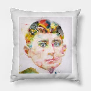 FRANZ KAFKA watercolor portrait .1 Pillow