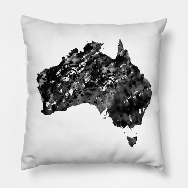 Australia map Pillow by erzebeth