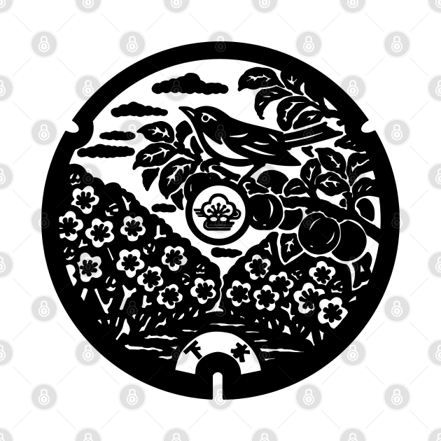 Manabe Drain Cover - Japan - Front print by nuthatchdesigns