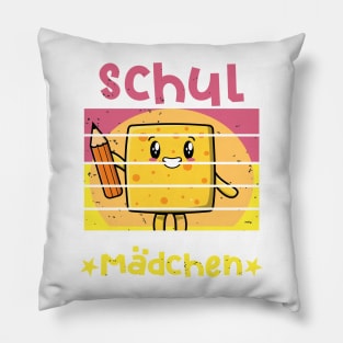 Schulmädchen 1. Klasse Smile Schulbeginn T shirt Pillow