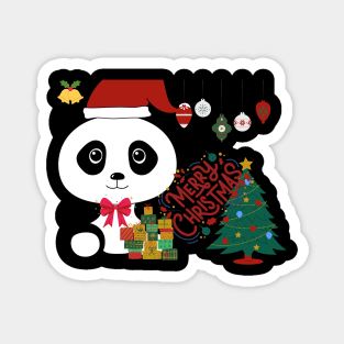 Panda Christmas Magnet