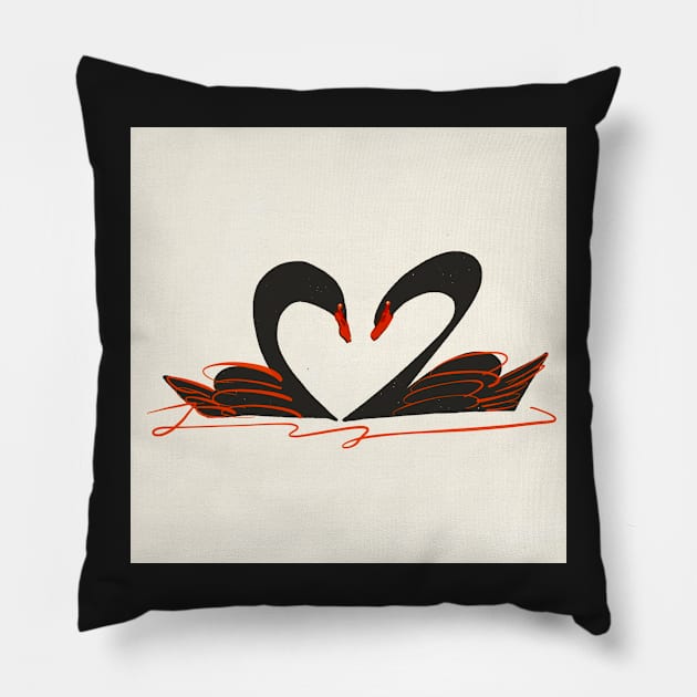 Black swan Pillow by Aaartistlife