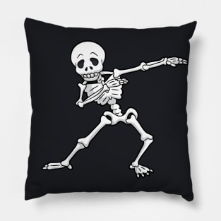 halloween dabbing skeleton Pillow