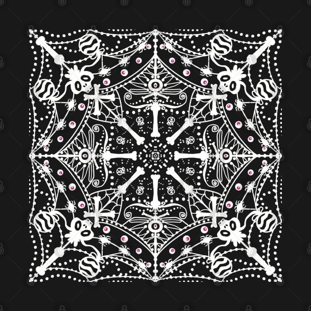 Halloween spooky white pattern by Xatutik-Art